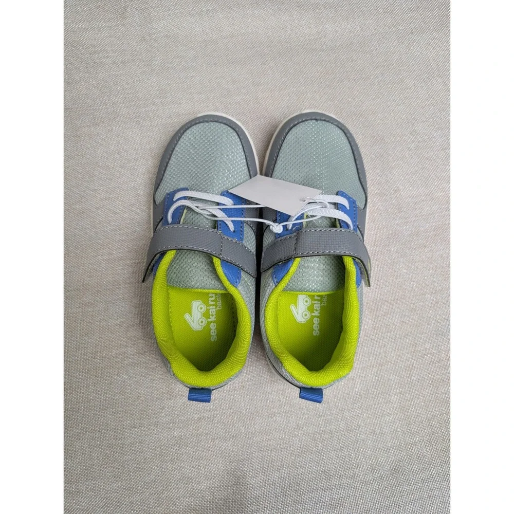 See Kai Run Basics Tenny Sneakers Kids Size 12 Gray NWT Mesh Hook-and-Loop Sport